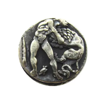 G(65)Grécko Staroveké Strieborné Pozlátené kópie mincí - Obrázok 2  