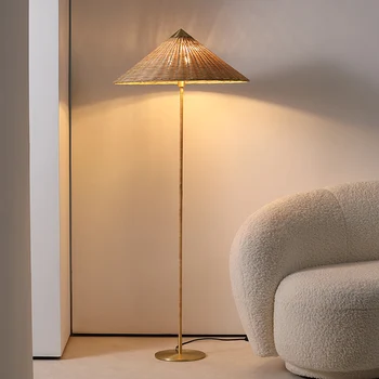 Nordic 9602 ratan poschodí lampa designer pre obývacej izby, spálne, sedacie súpravy posteli uprostred starobylého štýl - Obrázok 1  