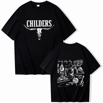 Tyler Childers Tričko Tyler Childers Tee Country Hudby Tričko Západnej Tee Ventilátor Dary, O-Krku Krátky Rukáv Košele - Obrázok 1  