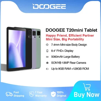 DOOGEE T20mini Tablet 4+128GB 7.4 mm Mini Telo 8.4