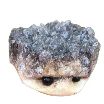 Prírodné quartz ručne vyrezávané ježko kryštály liečivé kamene jasný kremeň klastra - Obrázok 1  