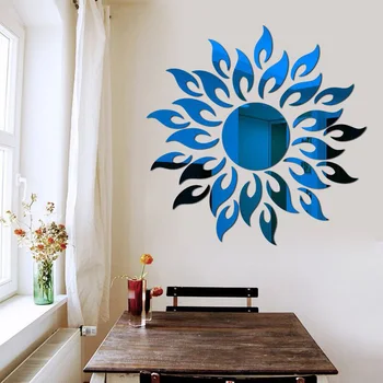 27Pcs DIY Akryl Štýl Izba Decor Art Nástenné 3D Sun Flower Stenu, Nálepky, Nálepky Zrkadlo - Obrázok 1  