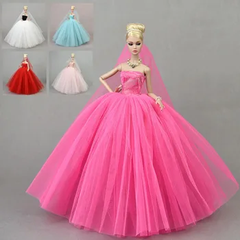 TA183 Bábiky hračky nové módne šaty, svadobné šaty, doplnky pre Bbie bábiky - Obrázok 2  