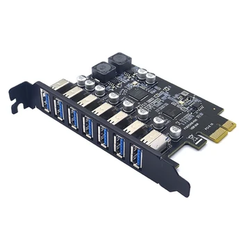 USB3.2 Predné GEN1 Rozširujúca Karta PCI Express Karty Adaptéra 7 Porty USB 3.0 Hub Adaptér Stúpačky Karty - Obrázok 1  