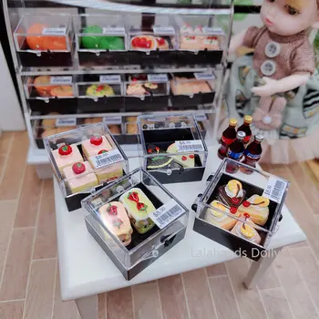 1:12 domček pre bábiky Simulácia Mini Chlieb,ovocie,Koláče Zmes Box Set Model pre Dollhouse Kuchyňa, Jedáleň Potraviny Hrať Hračky - Obrázok 1  