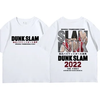 Streetwear T-shirt Japonskej Módy Anime Slam Dunk T Shirt Muži Ženy Topy Hip Hop Krátky Rukáv T-shirt Nadrozmerné Tee Tričko Muž - Obrázok 1  
