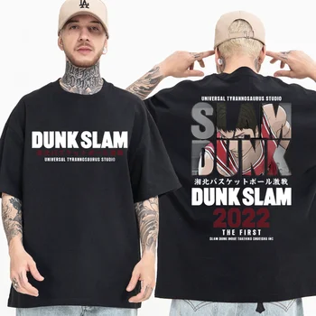 Streetwear T-shirt Japonskej Módy Anime Slam Dunk T Shirt Muži Ženy Topy Hip Hop Krátky Rukáv T-shirt Nadrozmerné Tee Tričko Muž - Obrázok 2  