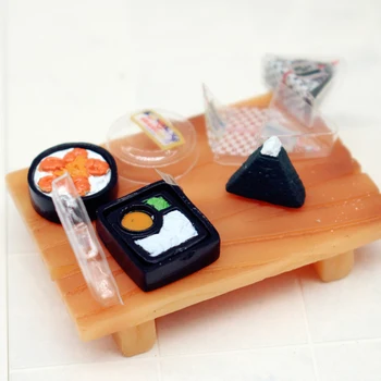 Nové 2KS Kawaii Miniatúrny domček pre bábiky Janpanese Sushi Ryže Potravín Simulácia pena Pre Doll House Kuchyňa Accessorie Hračka - Obrázok 2  