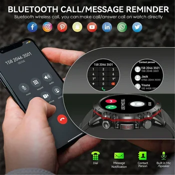 2024 1.39 Palcový Kolo Mužov Smart Hodinky Bluetooth Hovorov pre Android Vonkajšie Fitness Hodinky Športové Nepremokavé Smartwatch Mužov - Obrázok 2  