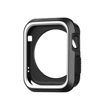 Dve Farebné Silikónový Ochranný obal pre Apple hodinky 2/3 Ochranné puzdro pre Apple Hodinky kapela 42mm 38mm Farba kvapka loď - Obrázok 1  