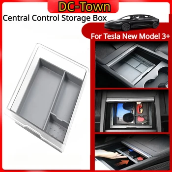 Centrálne Riadenie Úložný Box pre Tesla Nový Model 3+ Transparentné Opierkou Box Úložný Box Silikónové Podložky Nové Model3 Príslušenstvo 2024 - Obrázok 1  