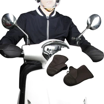 1 Pár Muži Ženy Zimný Skúter Riadidlá Motocykla Vetru Teplé Kryt Rukavice - Obrázok 2  