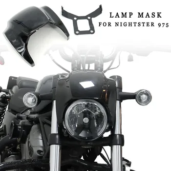 Motocykel Lesklá Čierna Predná Maska Svetlometu Kapotáže Kryt PRE Harley Nightster 975 RH975 RH 975 2022 2023 - Obrázok 1  