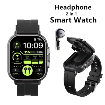 D8 TWS Slúchadlá Športové Hodinky Bezdrôtový Bluetooth Headset Volanie Smartwatch Mužov Monitorovanie Zdravia Ženy Náramkové hodinky S Krytiek - Obrázok 2  