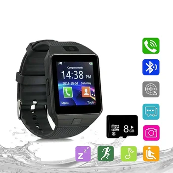 Smartwatch Smart Hodinky Telefón so Sim Kartou DZ09 Zavolaj Mi, Športové Hodinky pre Mužov, Ženy, Pamäťové Karty Port Kamery - Obrázok 2  