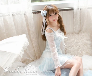 Princezná sladké lolita Candy Dážď sukne slim sukne sladký a krásne volániky čistá farba A-line mini sukne C22AB7177 - Obrázok 1  