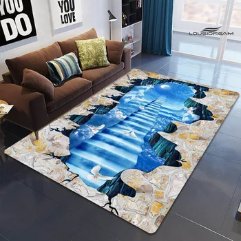 3D osobné koberec obývacej izby, spálne, krásny koberec non-slip dvere mat umeleckou výzdobou fotografie rekvizity darček k narodeninám - Obrázok 1  