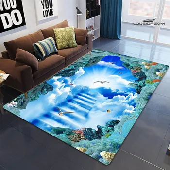 3D osobné koberec obývacej izby, spálne, krásny koberec non-slip dvere mat umeleckou výzdobou fotografie rekvizity darček k narodeninám - Obrázok 2  