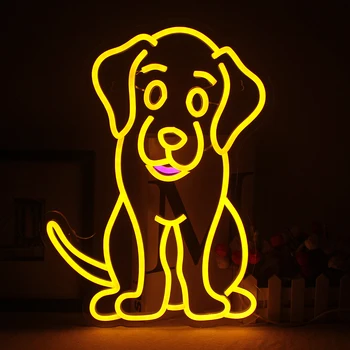 Pes Neónový nápis na Stene Dekor Šteňa Strany Pes Narodeninovej Party Dodávky Neónové Svetlá Pet Shop Dekor USB Powered LED, Neónové Značky - Obrázok 1  