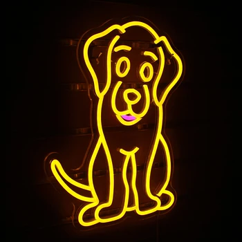Pes Neónový nápis na Stene Dekor Šteňa Strany Pes Narodeninovej Party Dodávky Neónové Svetlá Pet Shop Dekor USB Powered LED, Neónové Značky - Obrázok 2  