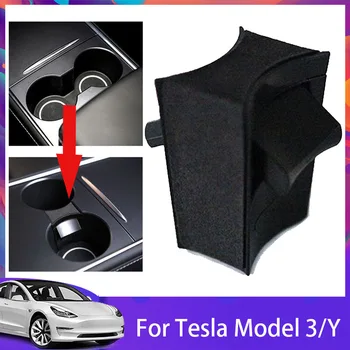 Pre Tesla Model Y 2023 Príslušenstvo stredovej Konzoly Pohár Zátka Model 3 Auto Vody Držiak ABS Model Troch Tesla 2021-2023 - Obrázok 1  