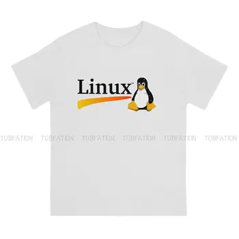 Klasický Okrúhly Golier Tričko Operačný Systém Linux Čistá Bavlna,Tkaniny, Klasické T Tričko Človeka Oblečenie Móda Načechraný - Obrázok 2  