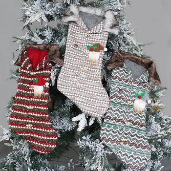 Vianočná Pančucha Koberčeky Zrastov Candy Bag Vianočné Závesné Ponožky Dovolenku Darčeková Taška Dekoratívne Rekvizity Vianočné Ozdoby 2023 - Obrázok 1  