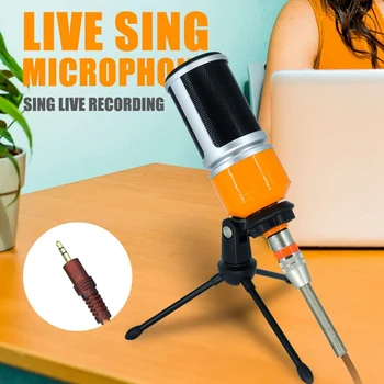 Mikrofón s 3,5 Mm Domáce Stereo MIKROFÓN Stolový Stojan Pre PC, Video, Skype, Pokec Herné Podcast Nahrávanie Mikrofón - Obrázok 2  