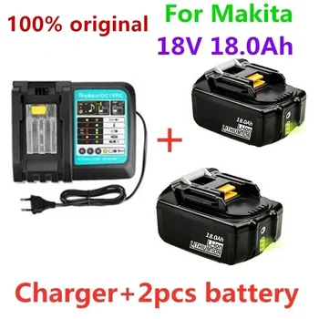 18V18Ah Nabíjateľná Batéria 18000mah Li-Ion Batérie Náhradné Batérie pre MAKITA BL1880 BL1860 BL1830battery+3A Nabíjačky - Obrázok 1  