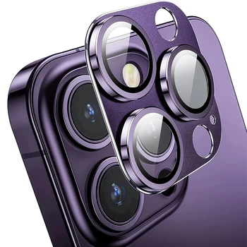 Kovové Objektív Fotoaparátu Chránič Pre iPhone 14 11 12 13 Pro Max 14 Plus 14Pro Max Objektív Sklo Pre iPhone 14 Pro Max Ochranné Sklo - Obrázok 2  