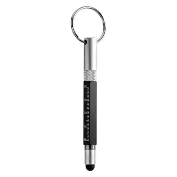 Mini Multifunkčné Guľôčkové Pero Dotykové Pero 4 V 1, Kovový Skrutkovač Dotykový Displej Nástroj Pero Malom Rozsahu Keychain Perá Darček Príslušenstvo - Obrázok 1  