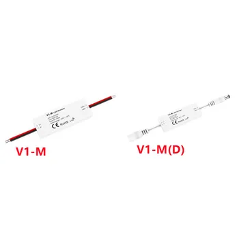 V1-M/V1-M(D) jednofarebné LED Mini RF Controller 1 kanál konštantné napätie/Max 5A výstup stmievanie/Bezdrôtový diaľkový ovládač - Obrázok 1  