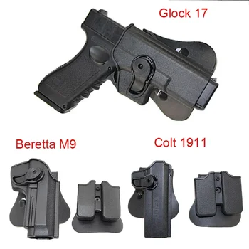 Taktické IMI Gun Puzdro Pre Glock17 19 Beretta M9 Colt 1911 Airsoft Puzdro Lov Pištole, Zbraň Taška Prípade Časopis Puzdro - Obrázok 2  