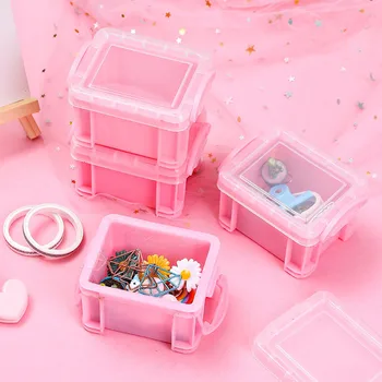 Krásne Dievča, Ružová Úložný Box Tvorivé Mini Prenosné Dievča Krúžok Náušnice Šperky Box Candy Box Mini Úložný Box - Obrázok 2  