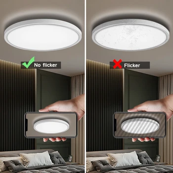 Tuya Wifi Smart LED Stropné Svietidlo Okrúhle Námestie Vzdialenej/Phone Hlas Alexa/Google Kontroly Ultratenké Stropné svietidlo Obývacia Izba - Obrázok 2  