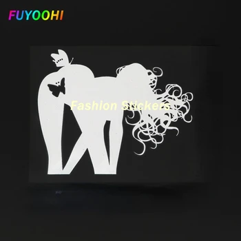 FUYOOHI Exteriér/Ochrana Módne Nálepky Osobnosť, Tvorivosť Dievča, Ženu Sexy Motýľ Pin Up Hot Vinyl PVC Auto Nálepky - Obrázok 2  