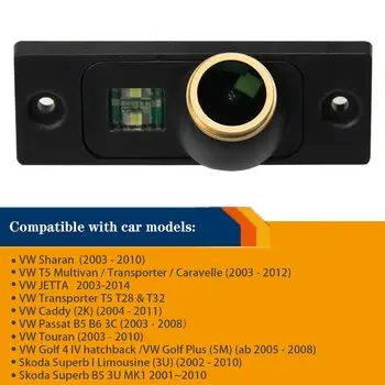 HD 1280*720p parkovacia Kamera pre Caddy B5 B6 Passat 3C Variant/Touran Golf IV/Golf Plus/Sharan/Skoda Superb I Multivan T5 - Obrázok 2  