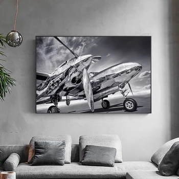 Lietadlá Vrtuľové Plagát na Stenu Umenie Moderné Letecké Bojové Plátno na Maľovanie Vintage Lietadlo Múr Umenia pre Obývacia Izba Domova - Obrázok 2  