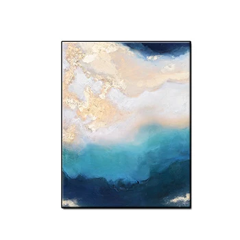 Krásne obrázky gilding cloud Steny výzdoba na plátne, Ručne maľované Abstraktnú olejomaľbu na obývacia izba domova bez rámu - Obrázok 1  