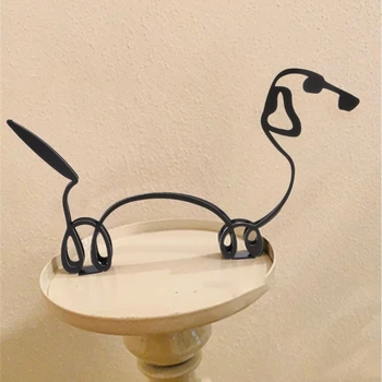 KX4B Zábavné Kovové Psa, pre Mačku Umenie Sochárstvo Ozdoby Zvierat Remesiel Figurin - Obrázok 1  