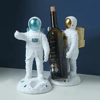 Moderné Tvorivé Ploche Weinregale Nové Živice Astronaut Stolové Víno Displej Rack Ornament - Obrázok 1  