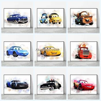 Disney Plátno, Maľovanie, Klasické, Moderné Animácie Pixar Auto Plagát a Vytlačí Wall Art Obraz pre Deti Obývacia Izba Domova - Obrázok 1  
