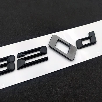 3d ABS Matt Black Logo 320d Emblém, Štítok Kufri Písmená Nálepky Na BMW 320d E46 E90 F30 F31 G20 Príslušenstvo - Obrázok 2  