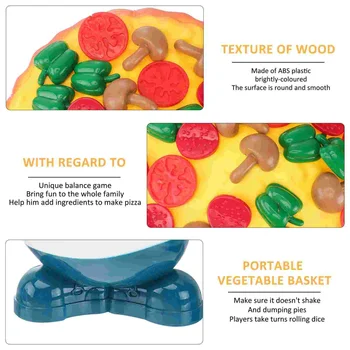 Stohovanie Pizza Hračky Vyvažovanie Hra s Kuchár Model Zeleniny Kocky Interaktívne Stacker Puzzle Skoro Vzdelávacie Hračky pre Deti, - Obrázok 2  