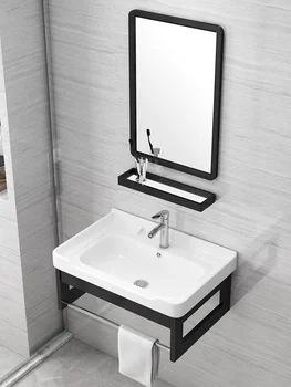 Mini wall kabinetu kúpeľňa umývadlo jednoduché umývadlo na umývanie - Obrázok 1  