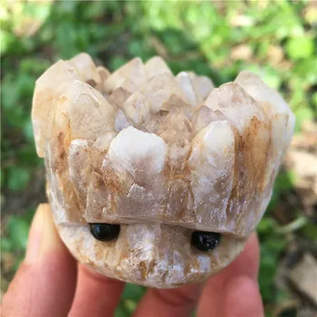 Prírodné quartz ručne vyrezávané ježko kryštály liečivé kamene jasný kremeň klastra - Obrázok 2  