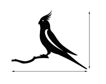 Kovové Vták Pobočky Prihlásiť Kovaného Železa Dekor Visí Prívesok Remesiel pre Dm Obývacia Izba Dekorácie - Obrázok 2  