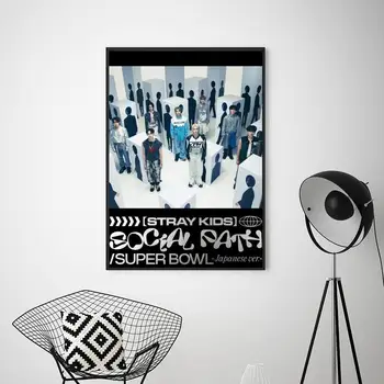 Kórea Kpop S-Túlavé Deti PLAGÁT Vytlačí na Stenu Obrázky Obývacia Izba Malé Domáce Dekorácie - Obrázok 2  