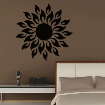 27Pcs DIY Akryl Štýl Izba Decor Art Nástenné 3D Sun Flower Stenu, Nálepky, Nálepky Zrkadlo - Obrázok 2  