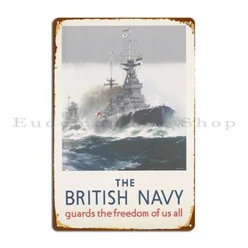 Britského Námorníctva Kovové Prihlásiť Maľovanie Maľovanie Tlač Retro Vytvoriť Tin Podpísať Plagát - Obrázok 1  